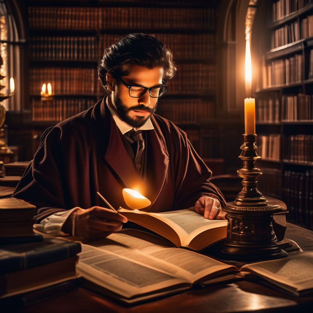 Scholar, Library Setting